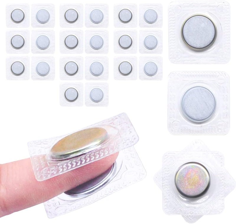 SEMINI Hidden Sew Magnetic Snap Invisible Hidden Sew in PVC Hidden Purse Closure for Fastener Handbag Cloth Clasp DIY Craft Sewing Tools - Image 1